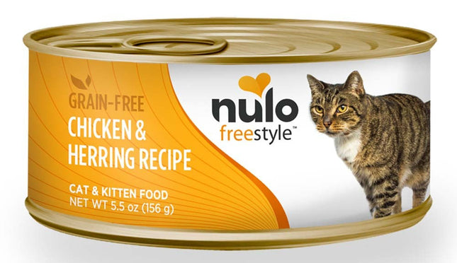 Nulo Grain Free Chicken and Herring Recipe Canned Cat Wet Food 24Ea-5.5 Oz; 24 Pk