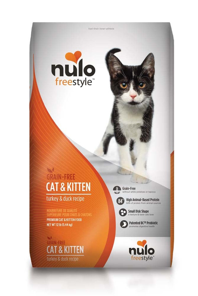 Nulo Grain Free Turkey and Duck Recipe Cat and Kitten Food 12 lb