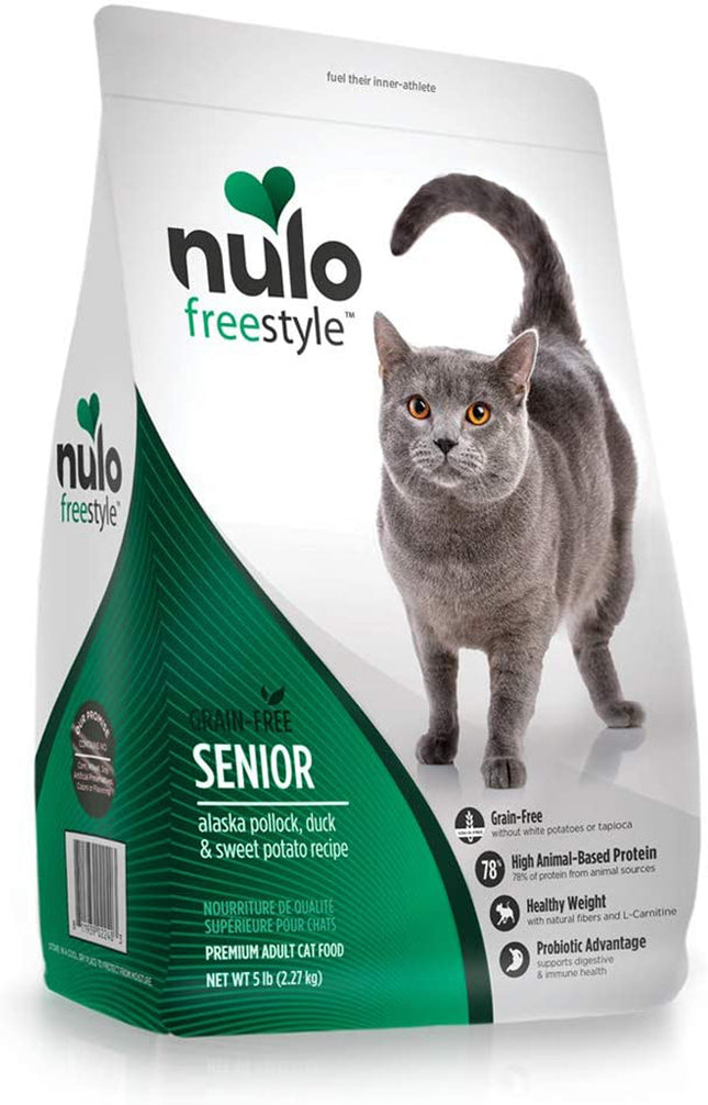 Nulo Alaska Pollock; Duck and Sweet Potato Senior Cat Food 5 lb