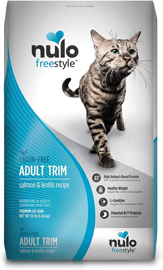 Nulo Adult Trim Cat Grain-Free Salmon and Lentils Dry Cat Food 2 Pounds