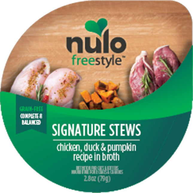 Nulo Freestyle Signature Stews Grain-Free Wet Cat Food Chicken; Duck and Pumpkin 24ea-2.8 oz