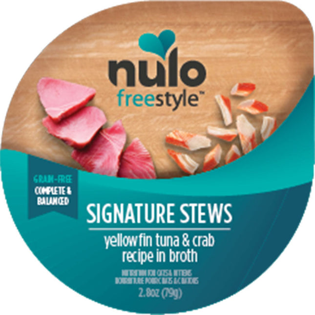 Nulo FreeStyle Smooth Pate Grain-Free Wet Cat Food Yellowfin Tuna and Crab 24ea-2.8 oz