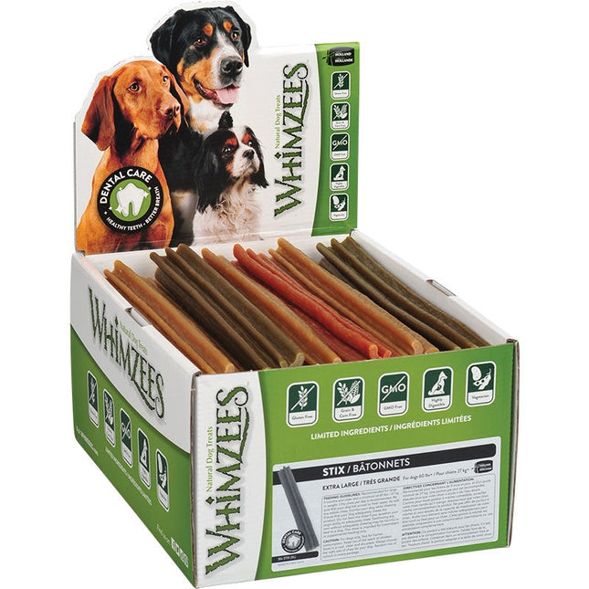 Whimzees Stix X-Large 30 Count Bulk Box