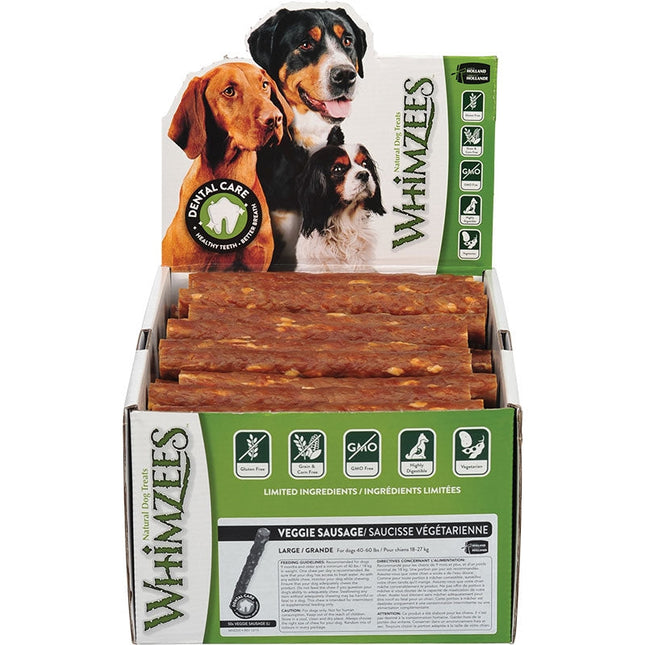 Whimzees Veggie Sausage Large 50 Count Bulk Box