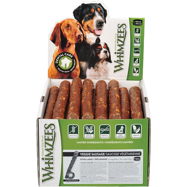 Whimzees Veggie Sausage X-Large 30 Count Bulk Box