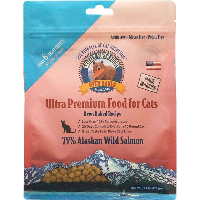 Grizzly Cat Oven Baked Grain Free Salmon 1Lb