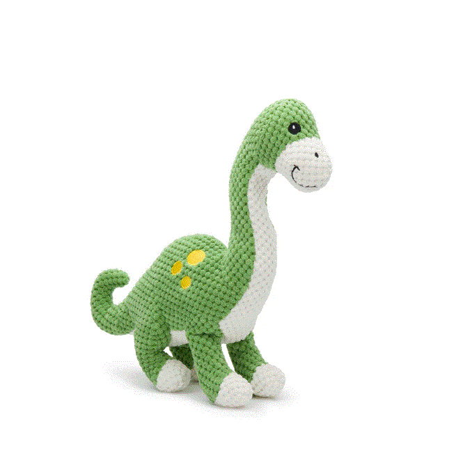 Fabdog Dog Floppy Brontosaurus Dinosaur Green Large