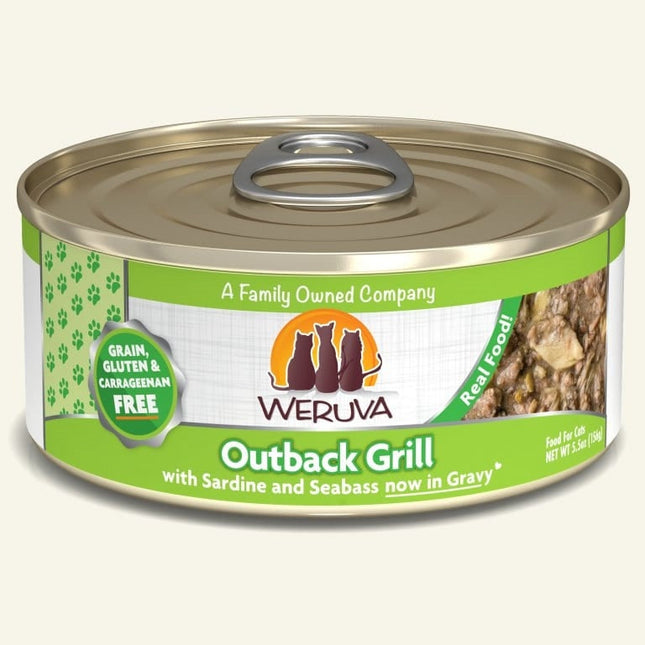 Weruva Cat Outback Grill with Sardine and Seabass in Gravy 5.5oz. Case Of 24