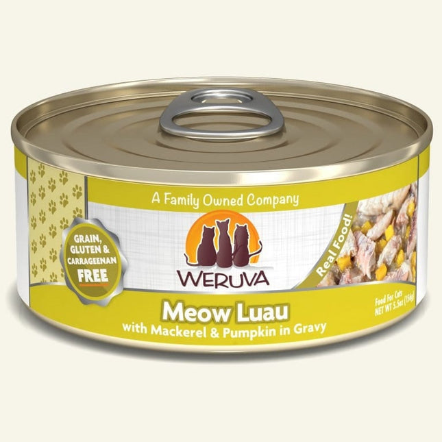 Weruva Cat Meow Luau with Mackerel and Pumpkin in Gravy 5.5oz. Case Of 24