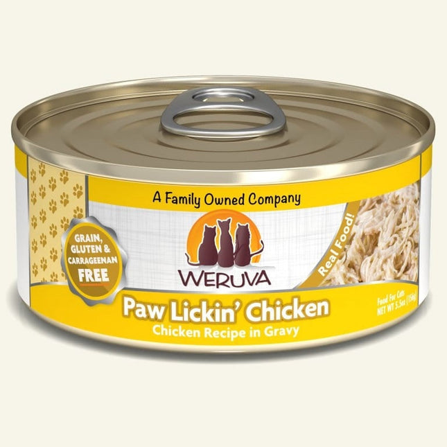 Weruva Cat Paw Lickin Chicken Chicken Recipe in Gravy 5.5oz. Case Of 24