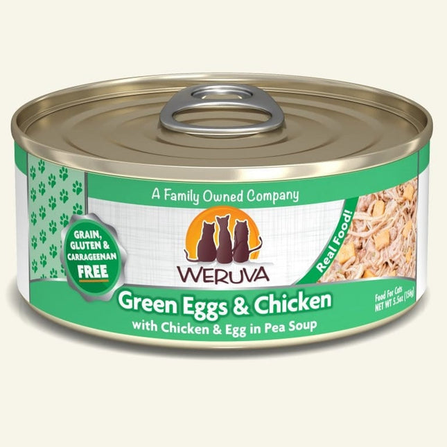 Weruva Green Eggs and Chicken with Chicken and Egg in Pea Soup 5.5oz. Case Of 24