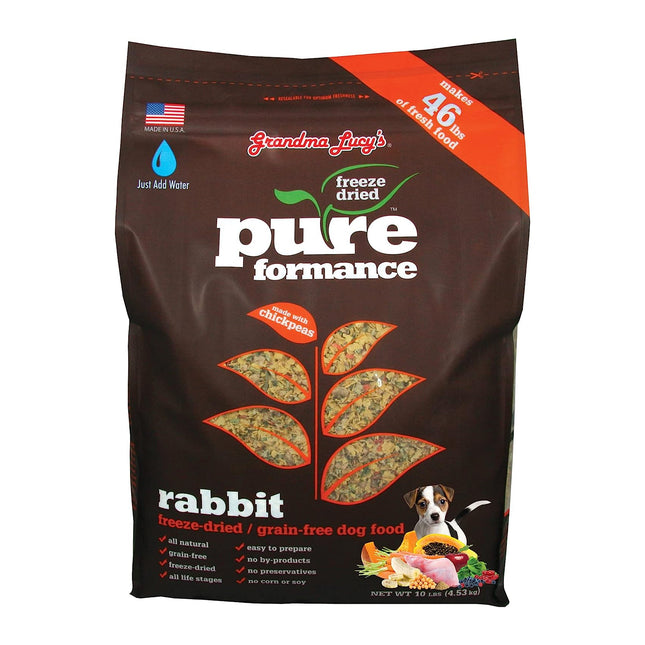 Grandma Lucys Dog Pure Grain Free Rabbit Chickpea 10 Lbs.