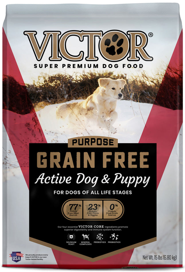 Victor Super Premium Dog Food Grain Free Active Dog and Puppy 15 lb