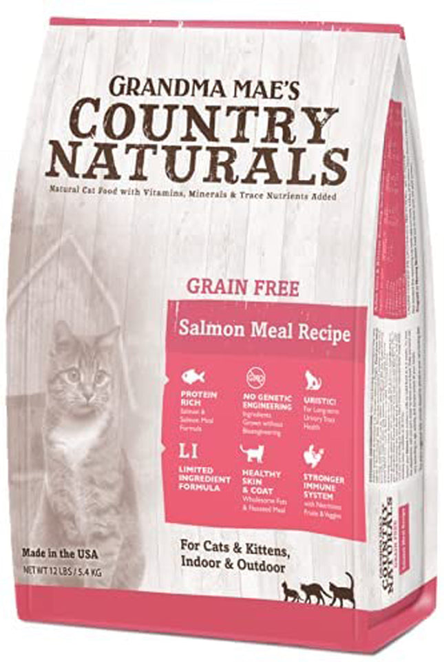 Grandma Maes Country Naturals Cat Grain Free Salmon Meal Recipe 9oz.