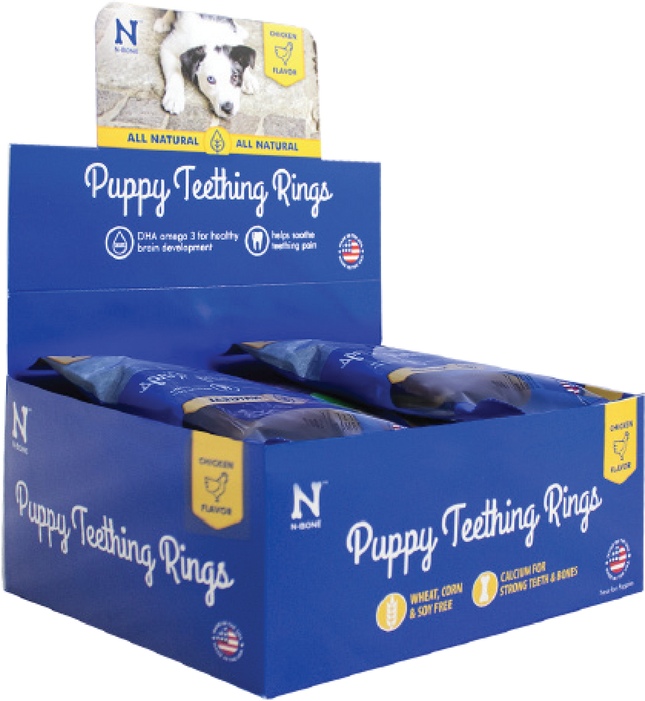 N-Bone Puppy Teething Rings Chicken 1.2 oz Single