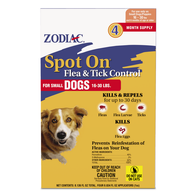 Zodiac Spot On Flea and Tick Control For Dogs