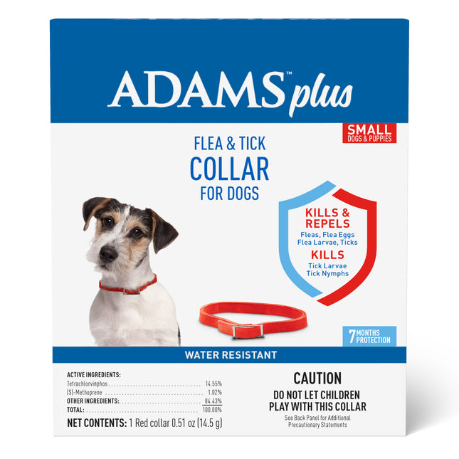 Adams Plus Flea and Tick Collar for Dogs; Small