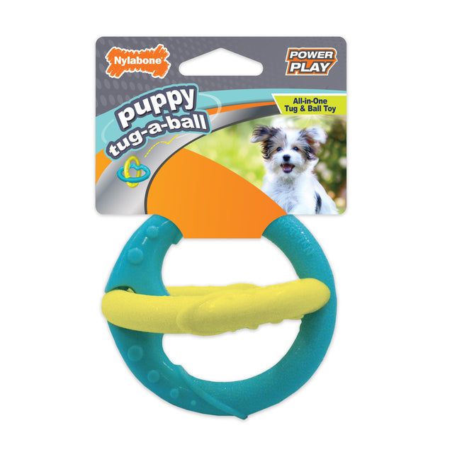 Nylabone Puppy Power Play Tug-a-Ball Dog Toy Small/Regular